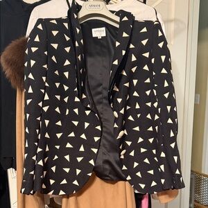 Armani Collezioni Black and Cream Blazer